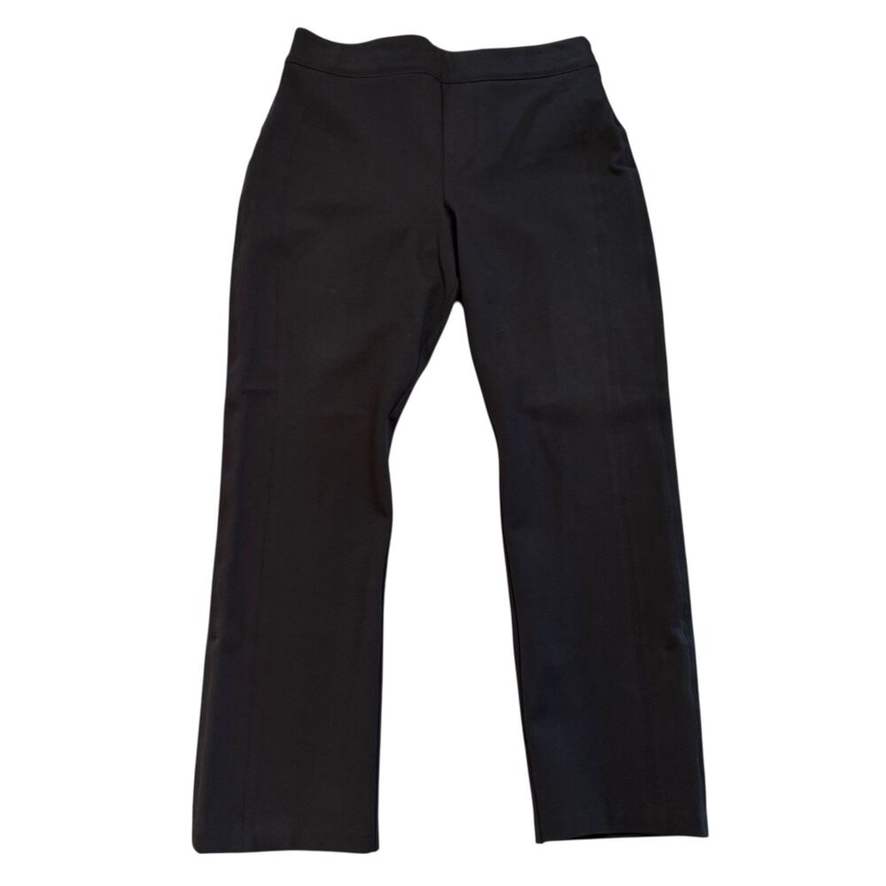 Spanx Womens The Perfect Pant Slim Straight Pants Black L Petite 20254Q Career